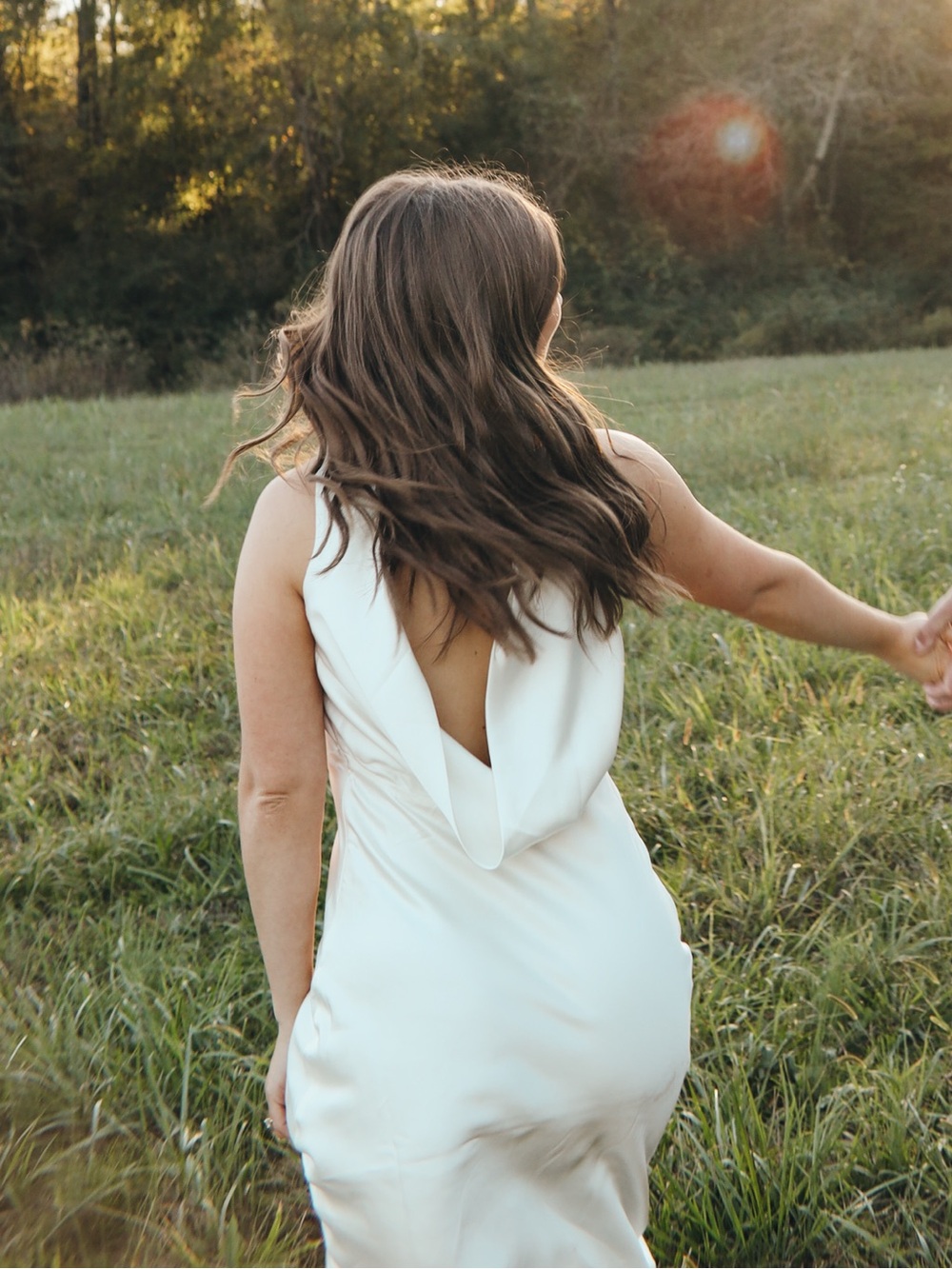 Abercrombie & Fitch Ivory Satin Dress - Picture 2 of 3